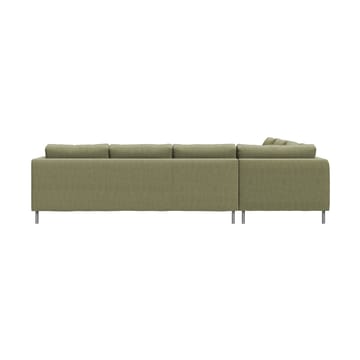 Alex hjørnesofa - Stoff Hiro Lightgreen-aluminiumben - Fogia