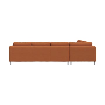 Alex hjørnesofa - Stoff Hiro Rustred-aluminiumben - Fogia