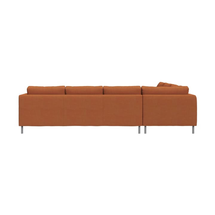 Alex hjørnesofa, Stoff Hiro Rustred-aluminiumben Fogia