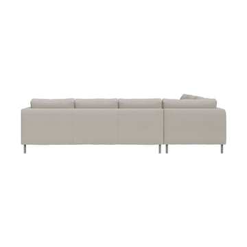 Alex hjørnesofa - Stoff Hiro Sand-aluminiumben - Fogia