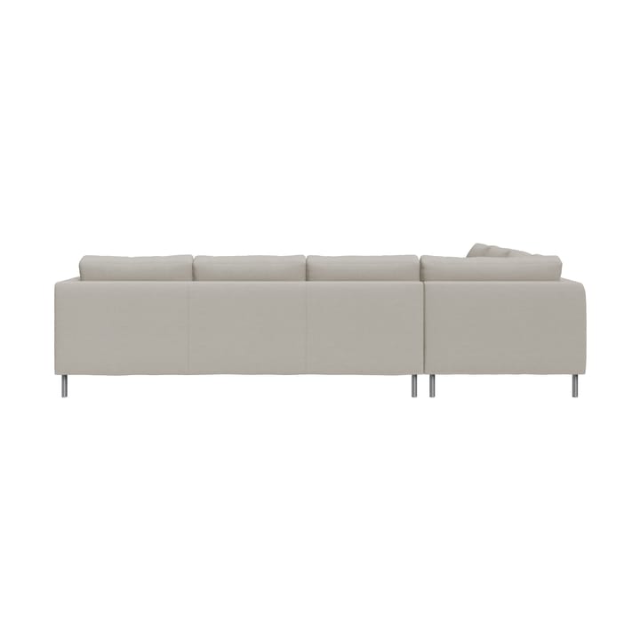 Alex hjørnesofa, Stoff Hiro Sand-aluminiumben Fogia