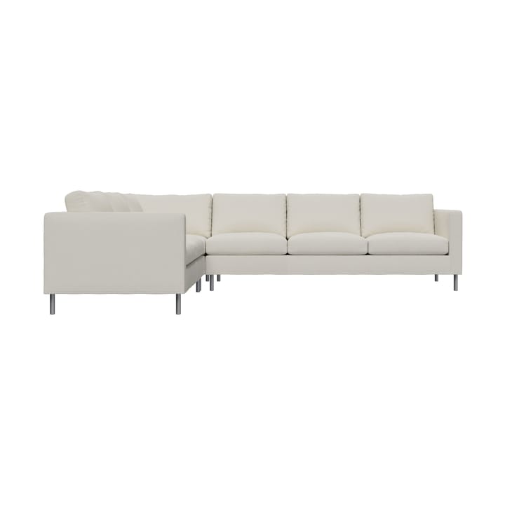 Alex hjørnesofa - Stoff Hiro White-aluminiumben - Fogia