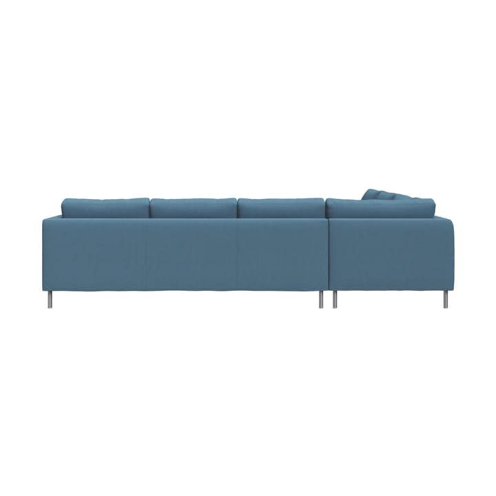 Alex hjørnesofa, Tekstil Hiro Light Blue-aluminiumben Fogia