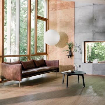 Area sofabord - ask svartbeis, ø80 h.28 cm - Fogia