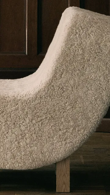 BD1 Lounge Chair - Fåreskinn Mohawii-lakkert eik - Fogia