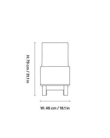 BD1 Lounge Chair - Fåreskinn Mohawii-lakkert eik - Fogia