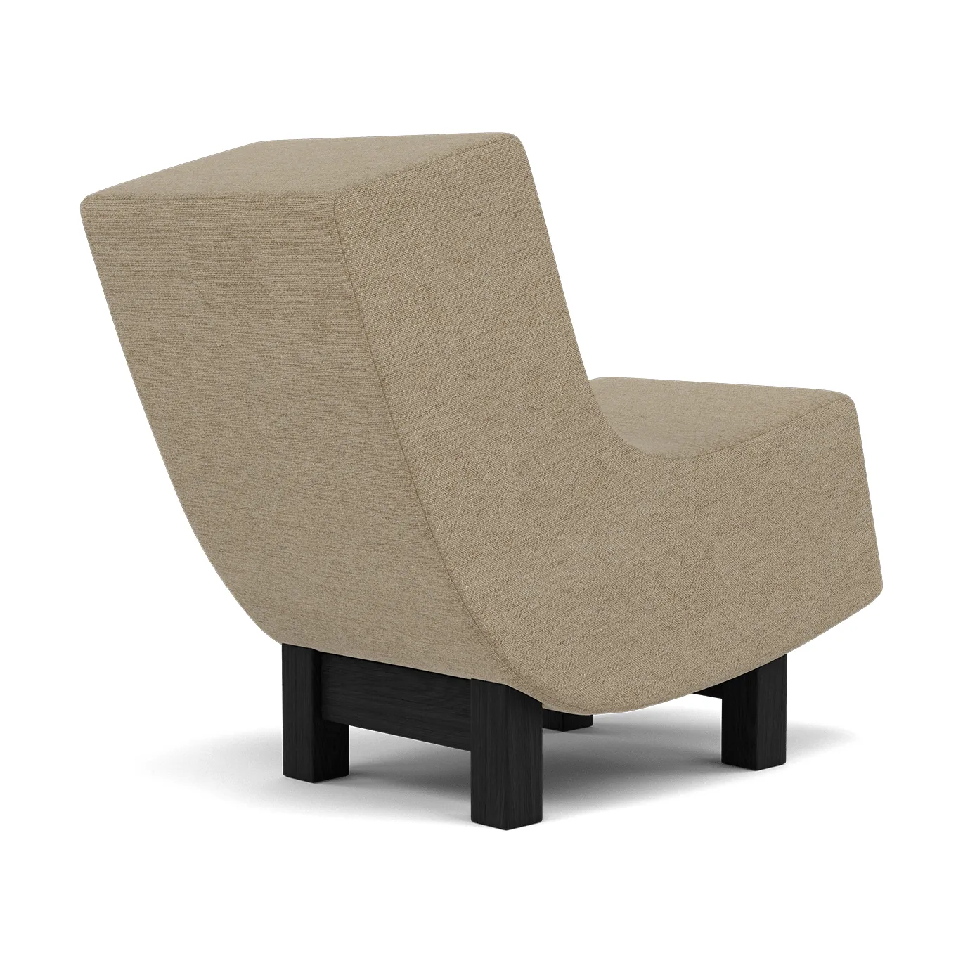 BD1 Lounge Chair, Stoff Ecriture 240-svart eik Fogia