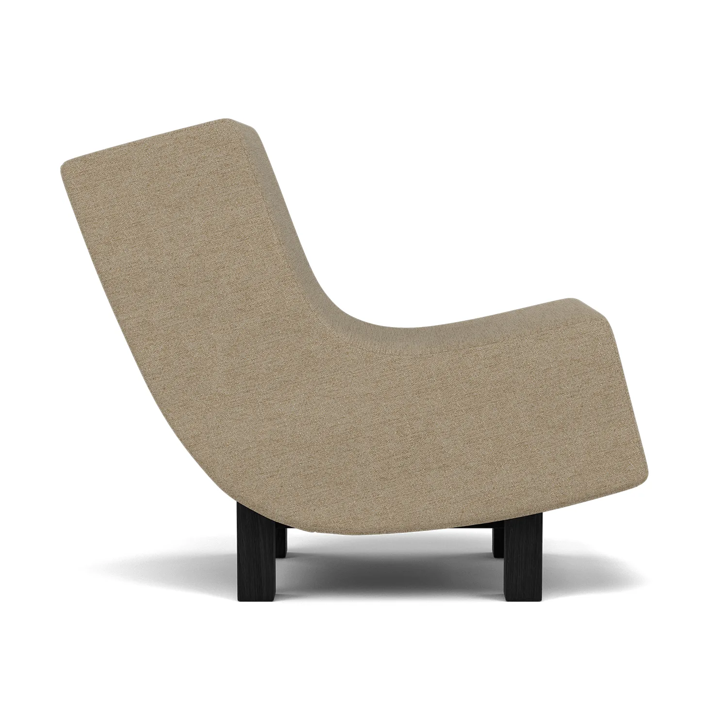 BD1 Lounge Chair, Stoff Ecriture 240-svart eik Fogia