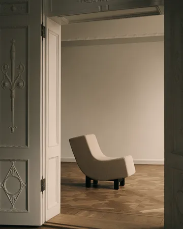 BD1 Lounge Chair - Stoff Ecriture 240-svart eik - Fogia