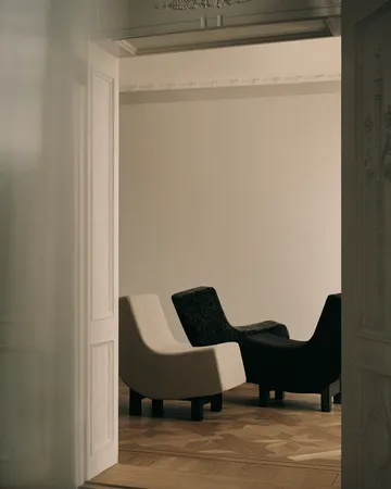 BD1 Lounge Chair - Stoff Ecriture 240-svart eik - Fogia