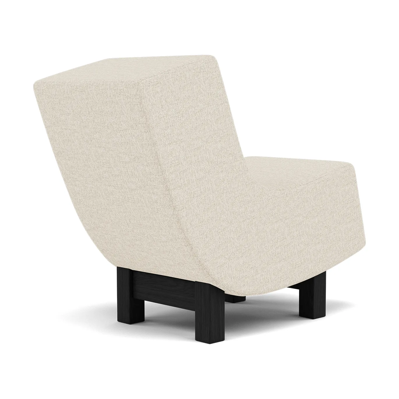 BD1 Lounge Chair, Stoff Moss 0004-svart eik Fogia
