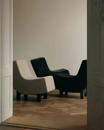 BD1 Lounge Chair - Stoff Moss 0004-svart eik - Fogia