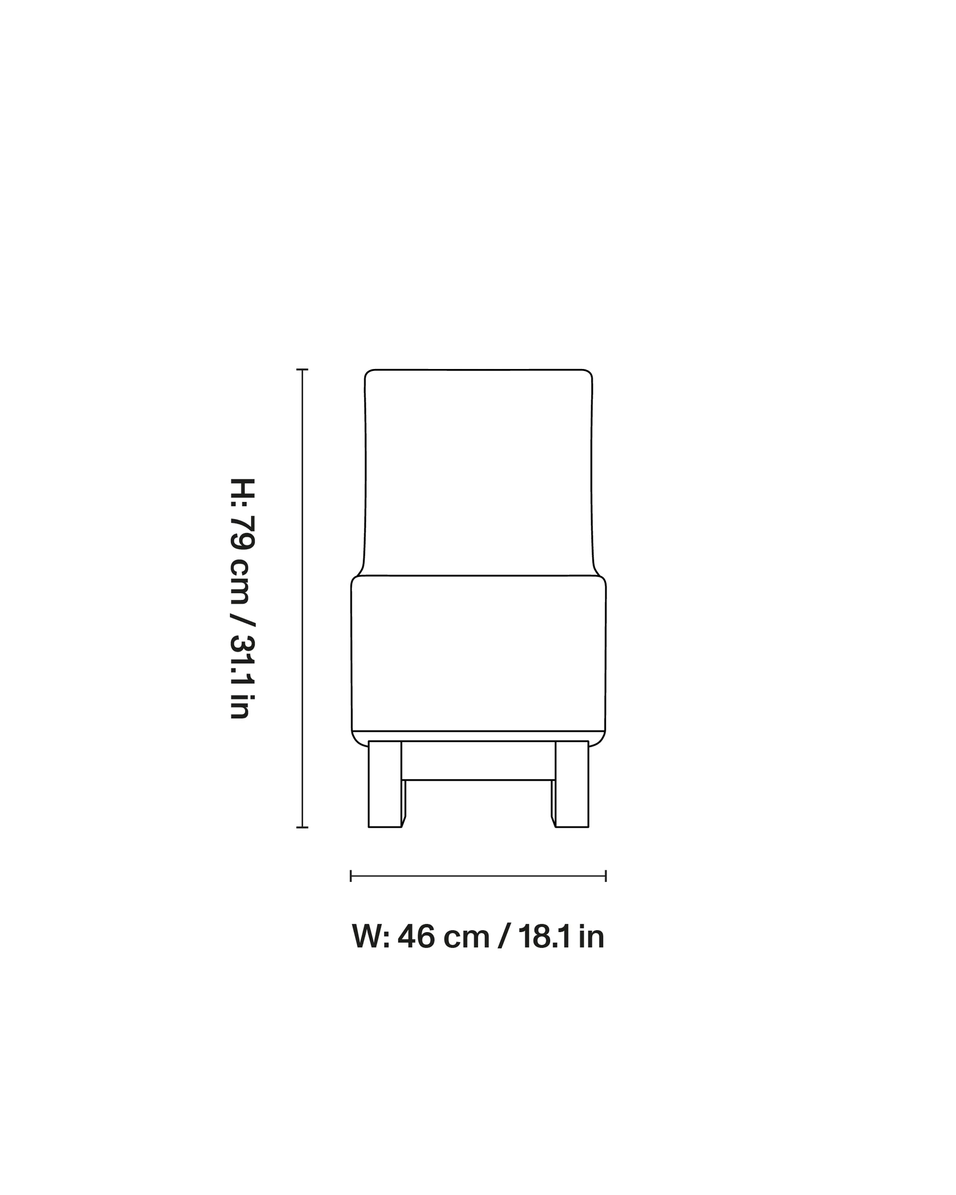 BD1 Lounge Chair, Stoff Moss 0004-svart eik Fogia
