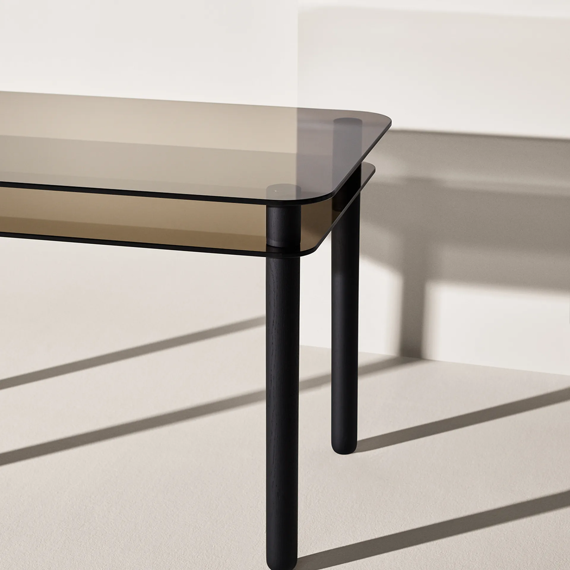 Big Sur skrivebord, brun, svartbeiset eik Fogia