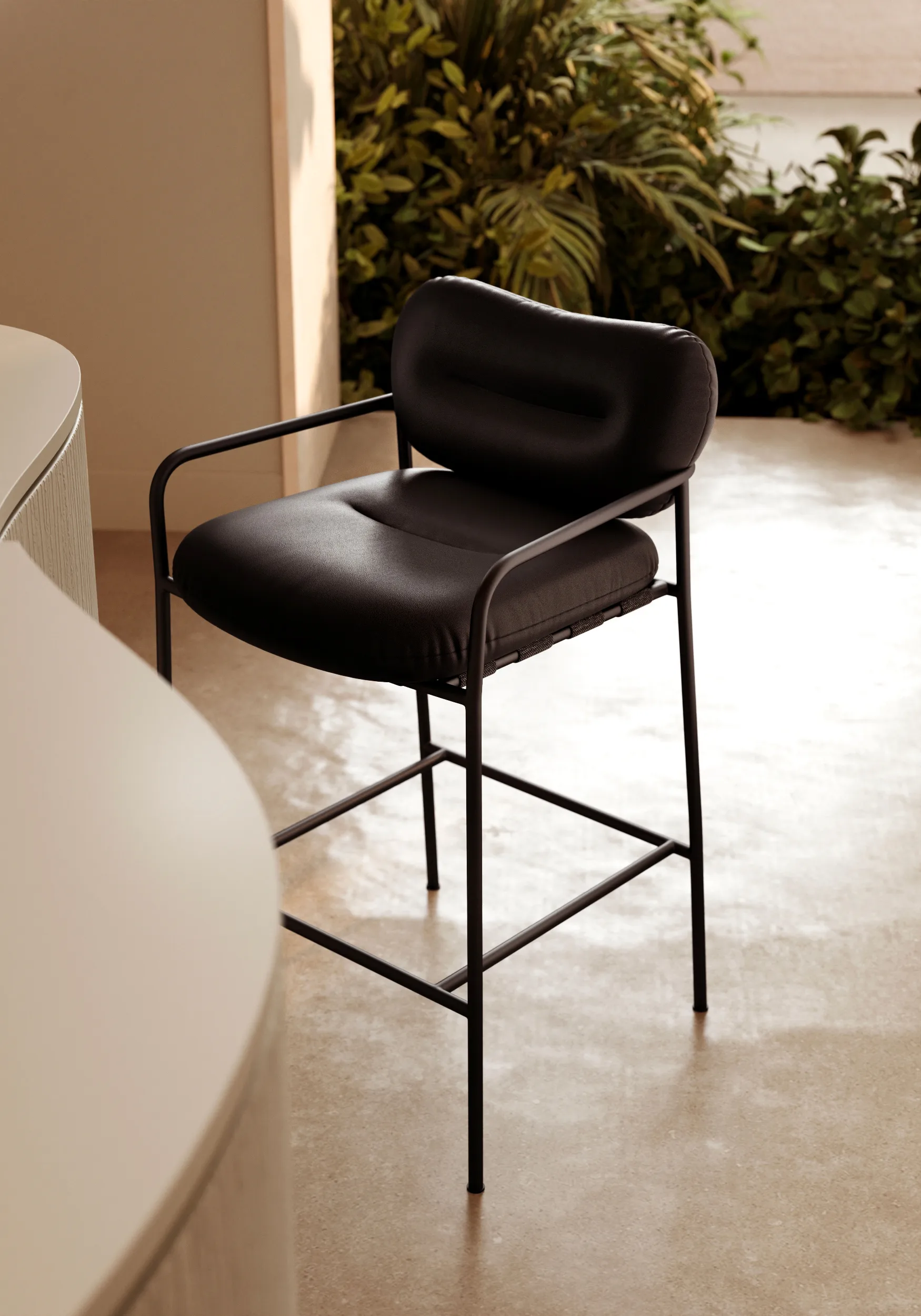 Bollo barstol high 75 cm, Vidar 4 0323 beige-beige Fogia