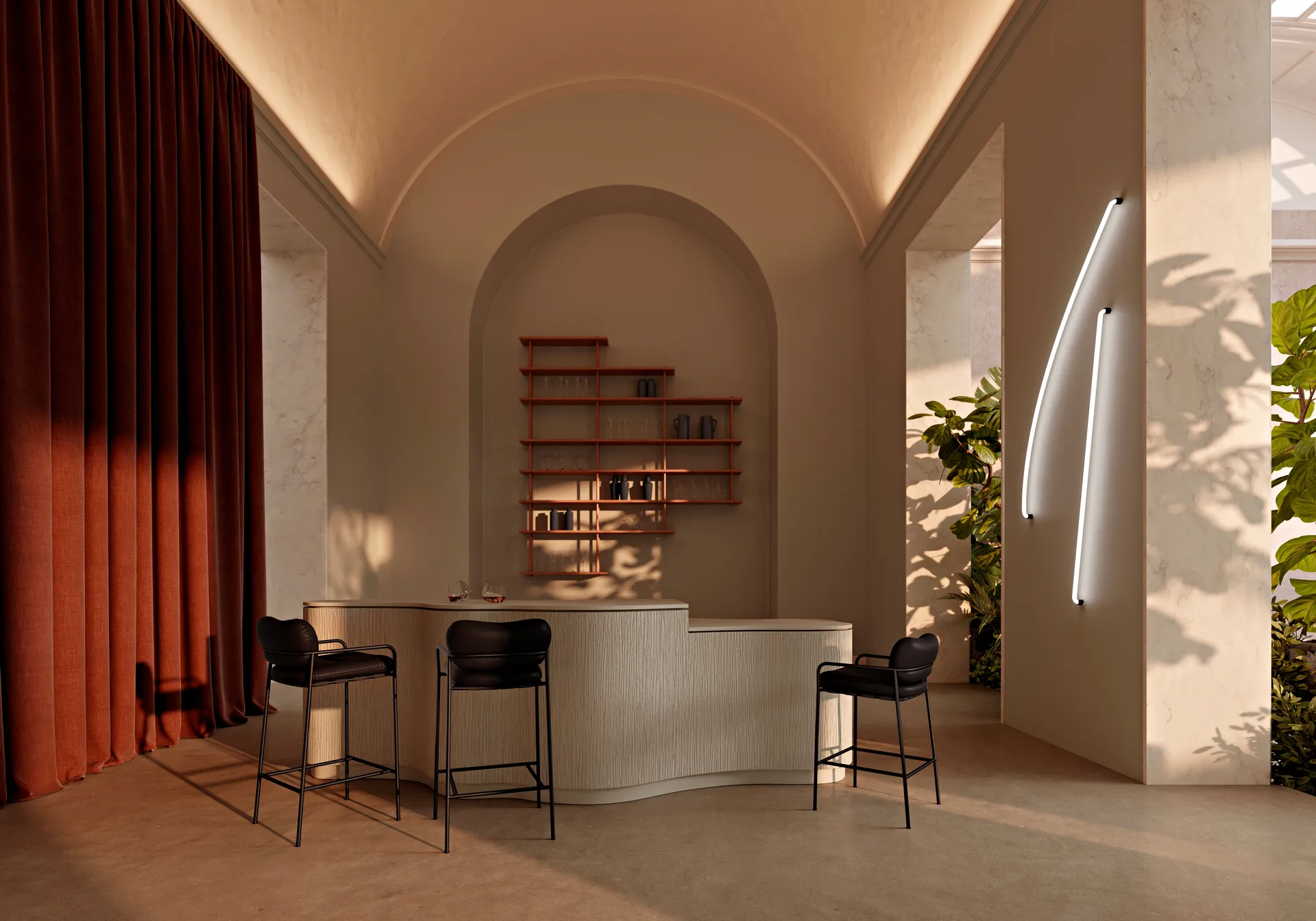 Bollo barstol low 65 cm, Elmotique 99001 svart-svart Fogia