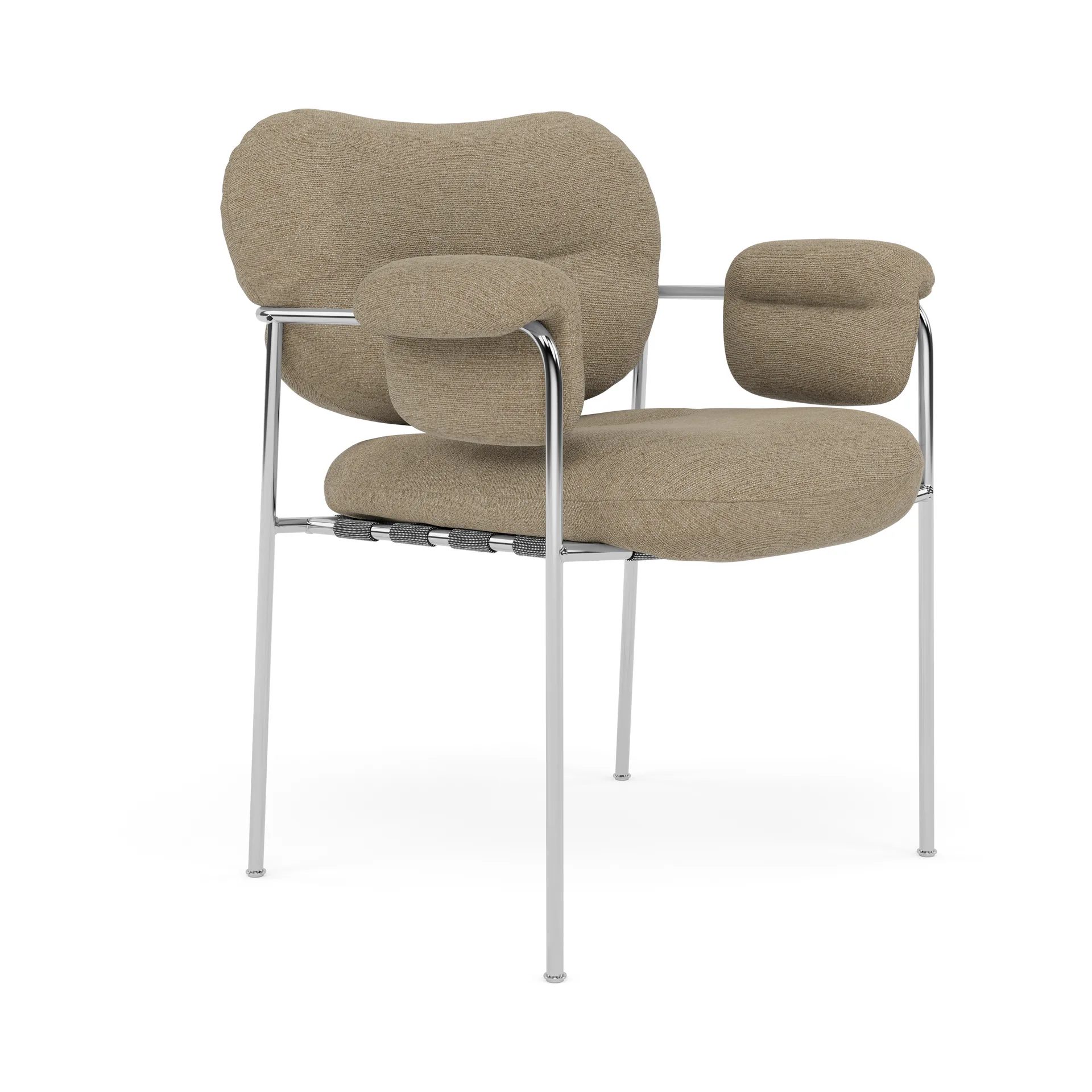 Bollo stol, Ecriture 0240-polished stainless steel Fogia