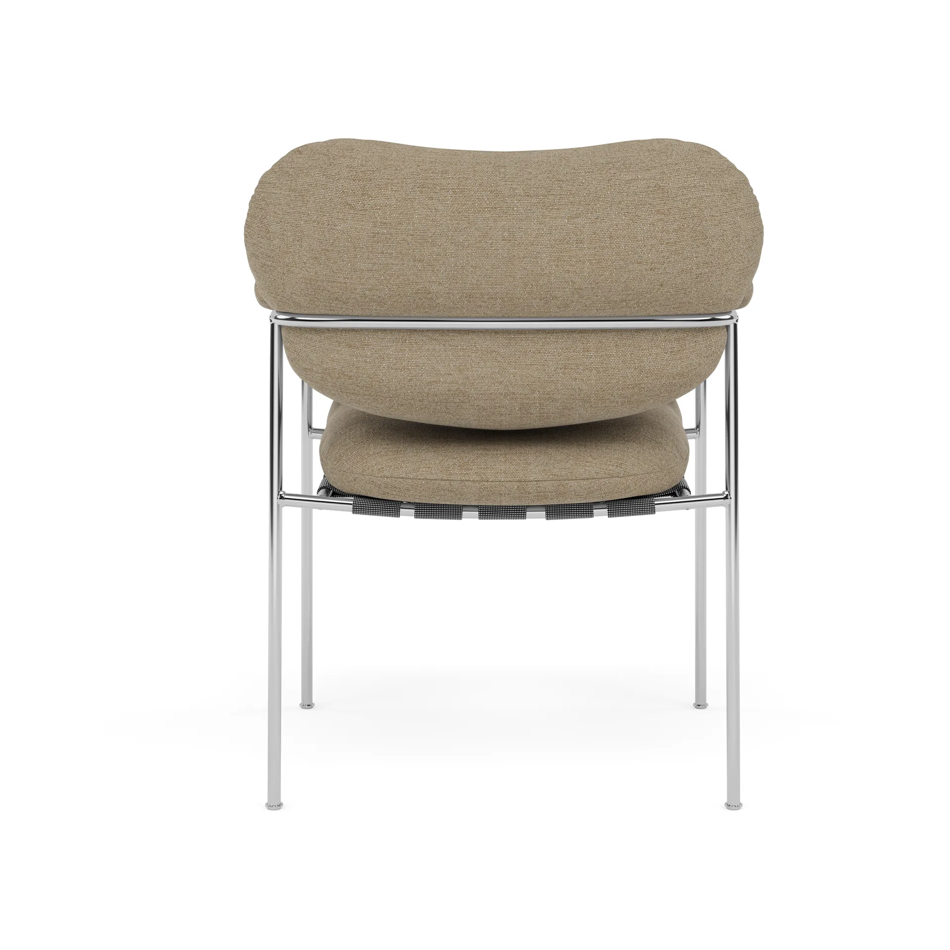 Bollo stol, Ecriture 0240-polished stainless steel Fogia