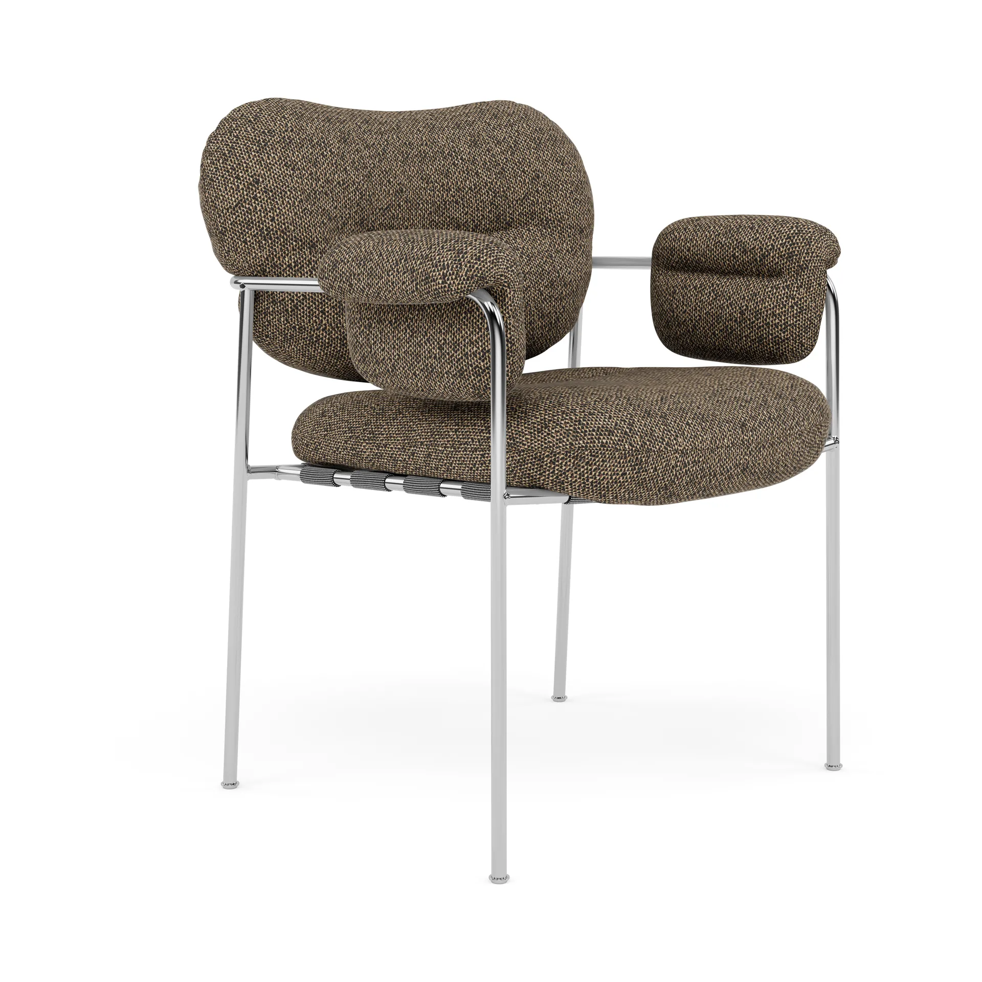 Bollo stol, Safire 0001-polert rustfritt stål Fogia