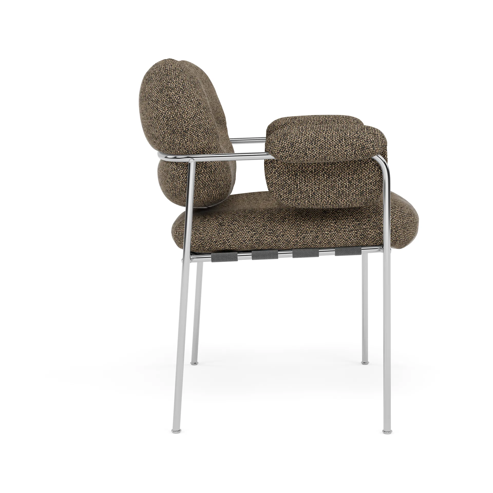 Bollo stol, Safire 0001-polert rustfritt stål Fogia