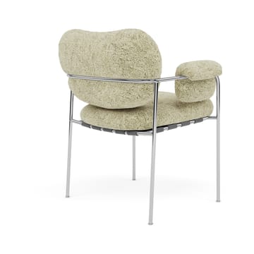 Bollo stol - Sheepskin Mohaw-polert rustfritt stål - Fogia