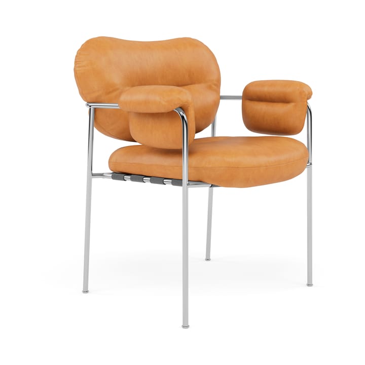 Bollo stol - Vintage Cognac-polert rustfritt stål - Fogia