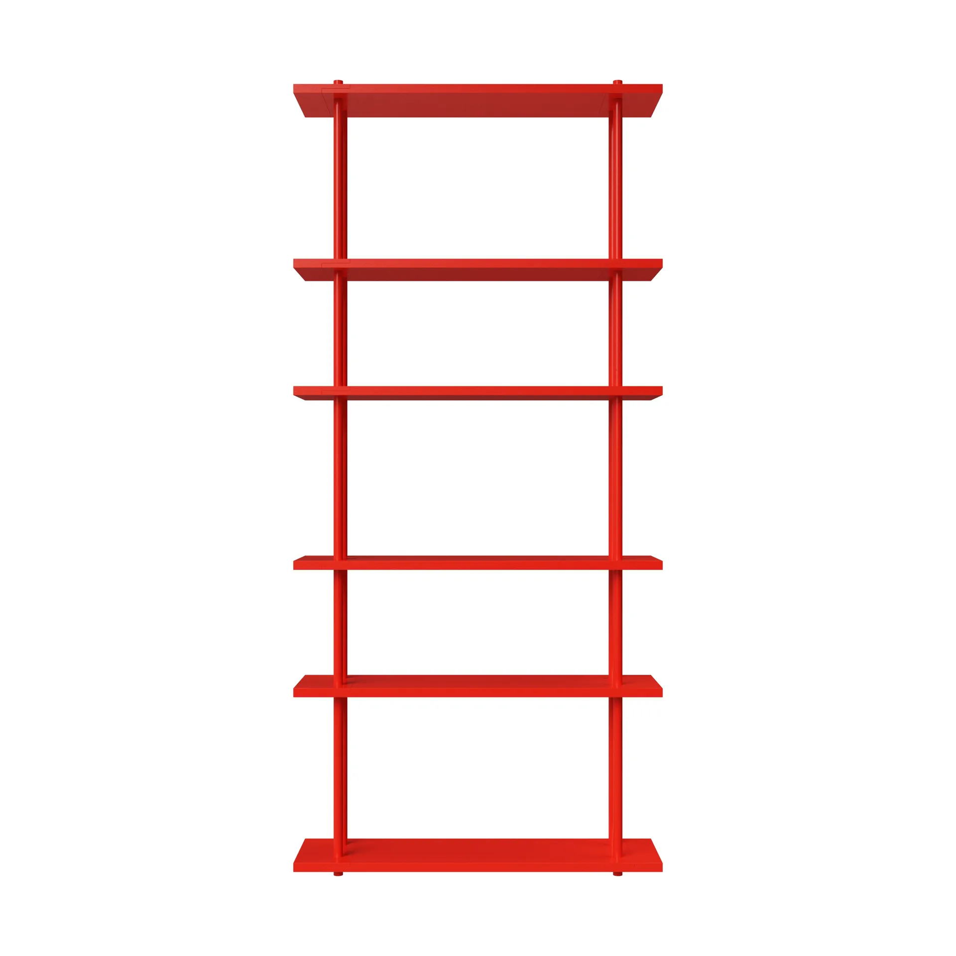 Bond hylle vegg W106, Rød lakkert bjørk Fogia