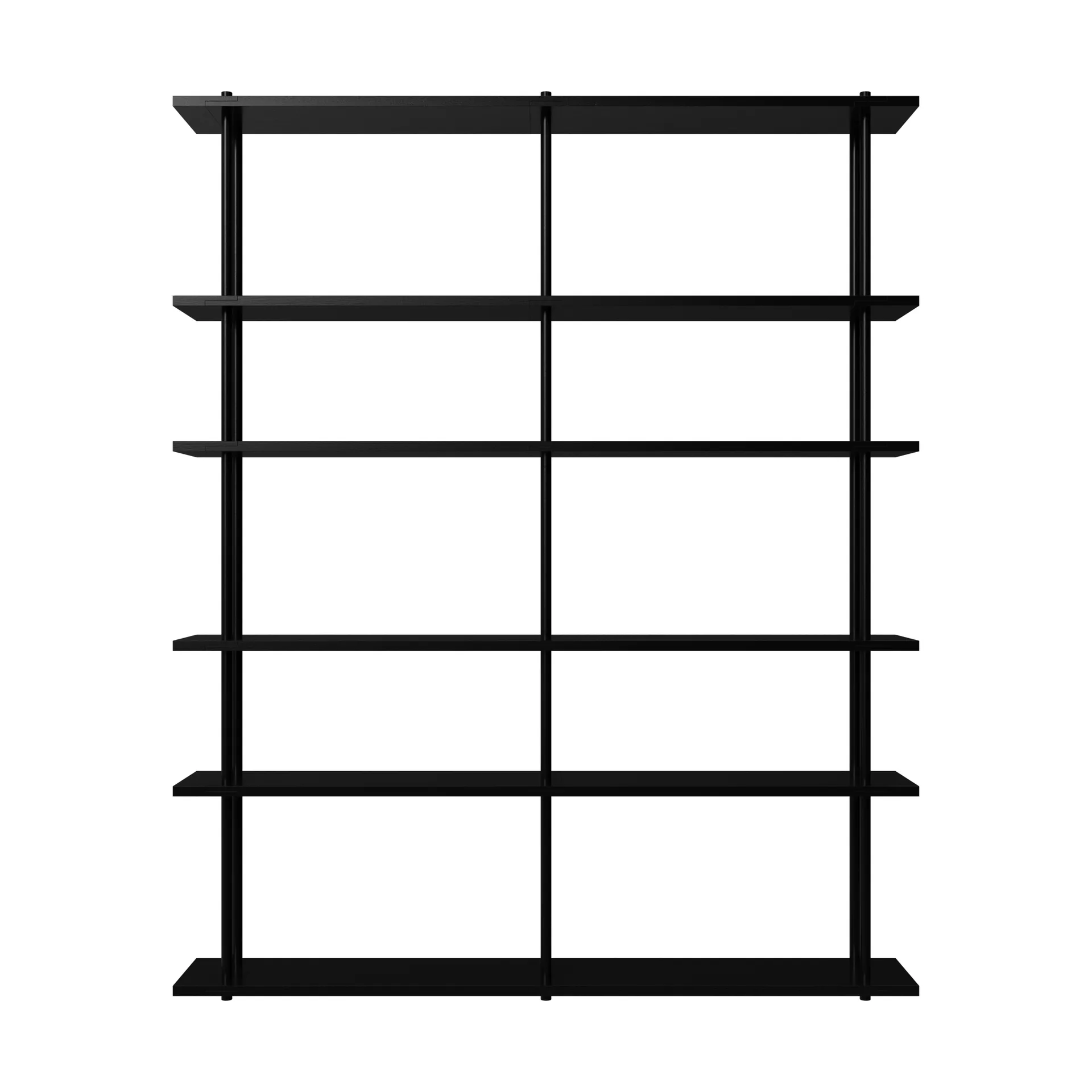 Bond hylle vegg W206, Svart lakkert bjørk Fogia