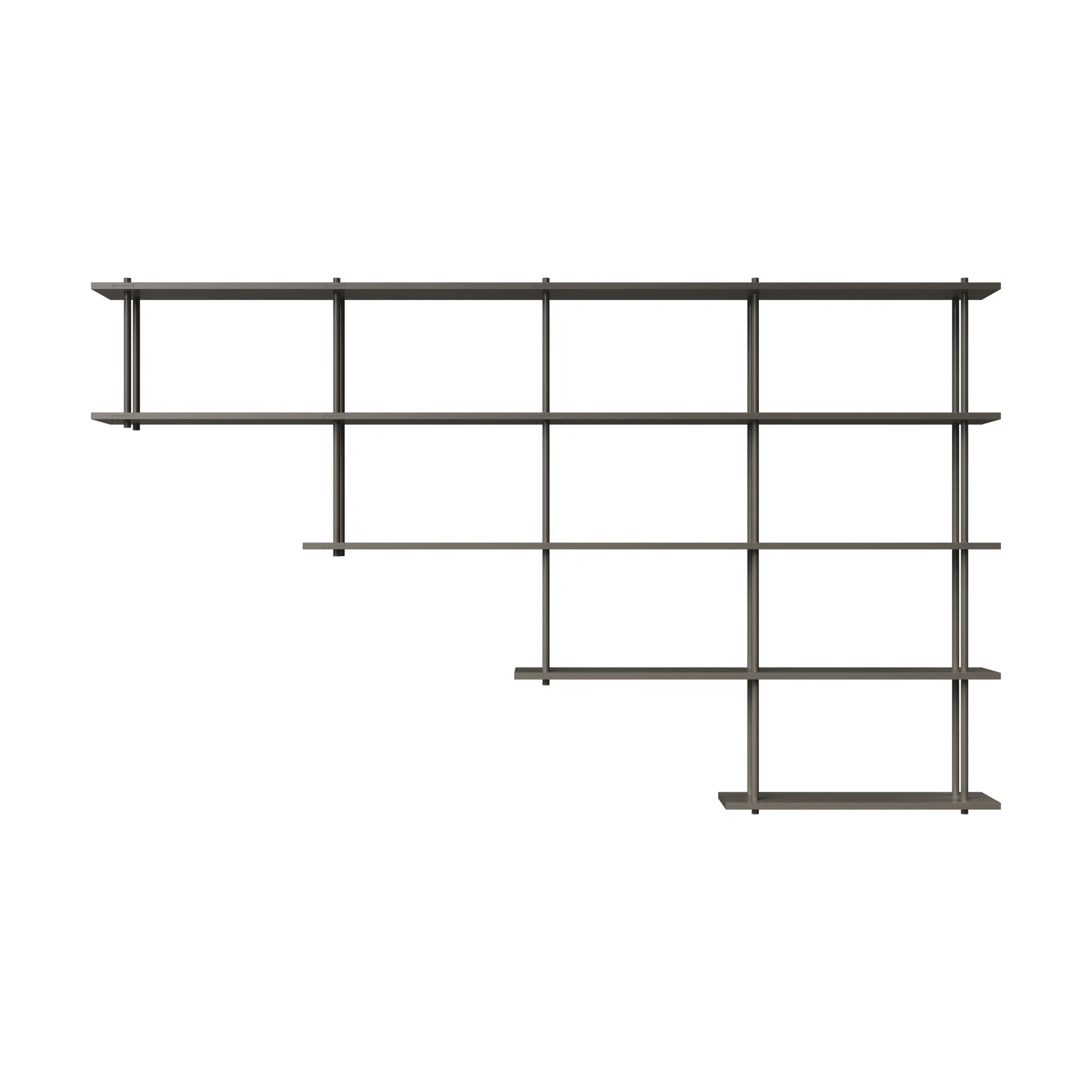 Bond hylle vegg W405, Grå lakkert bjørk Fogia