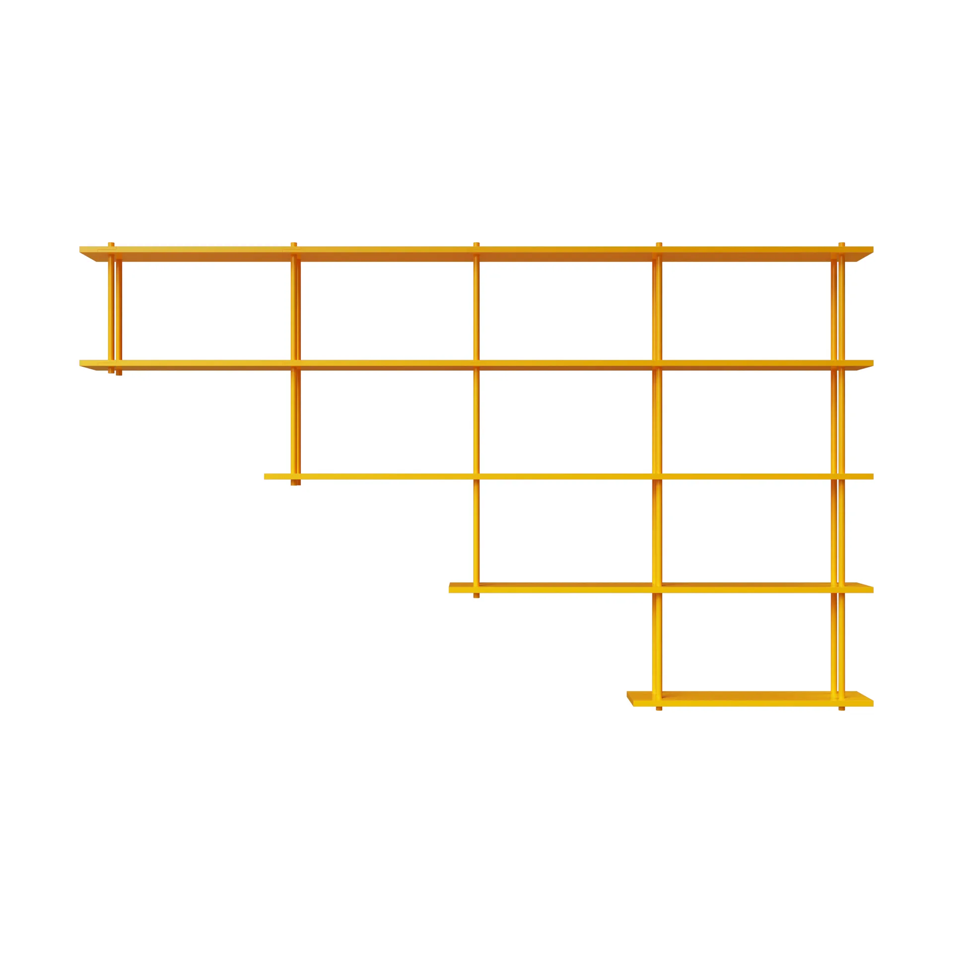 Bond hylle vegg W405, Gul lakkert bjørk Fogia