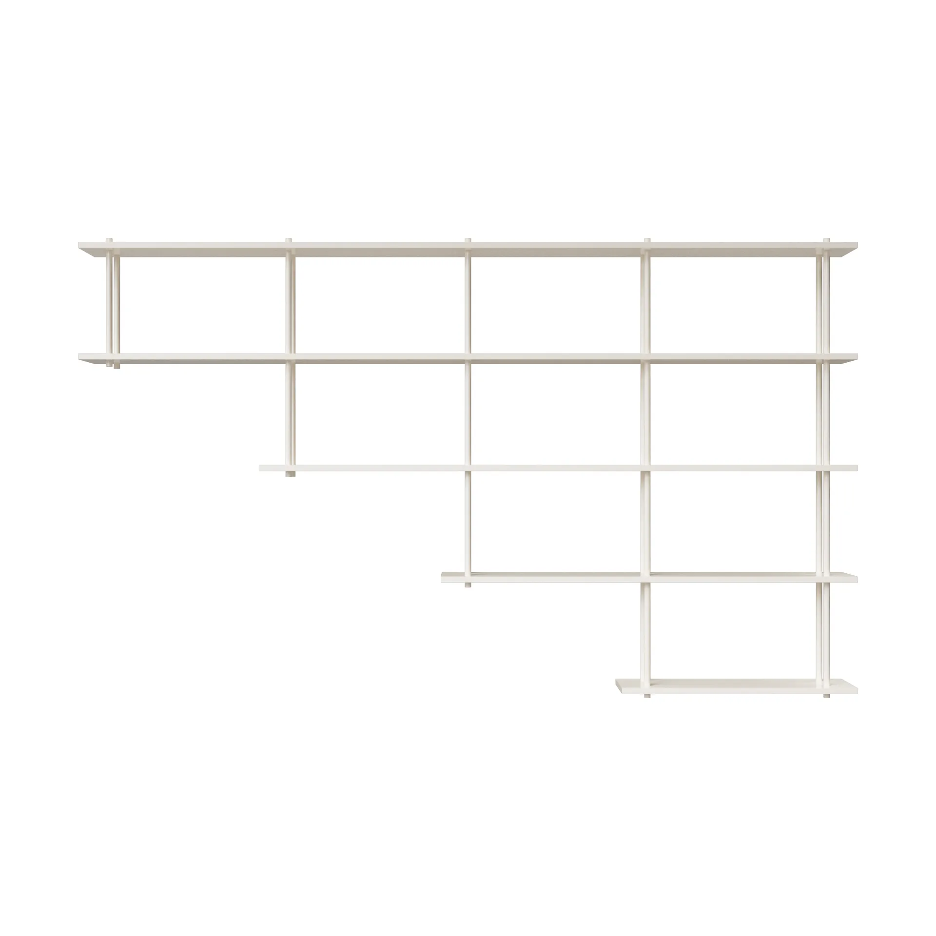 Bond hylle vegg W405, Hvit lakkert bjørk Fogia