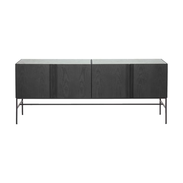 Boss sideboard - Eik svartbeis-4 dører-kalkstein - Fogia