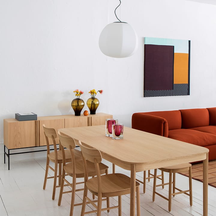 Boss sideboard, Lakkert eik-3 dører-stenskive-eik Fogia