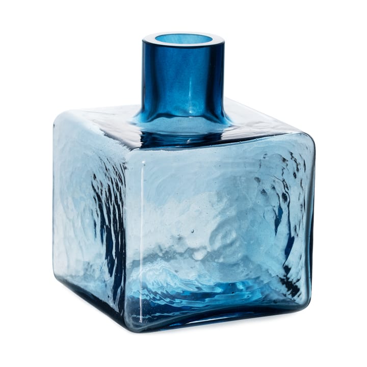 Cube vase - Blue, 13x10x10 cm - Fogia