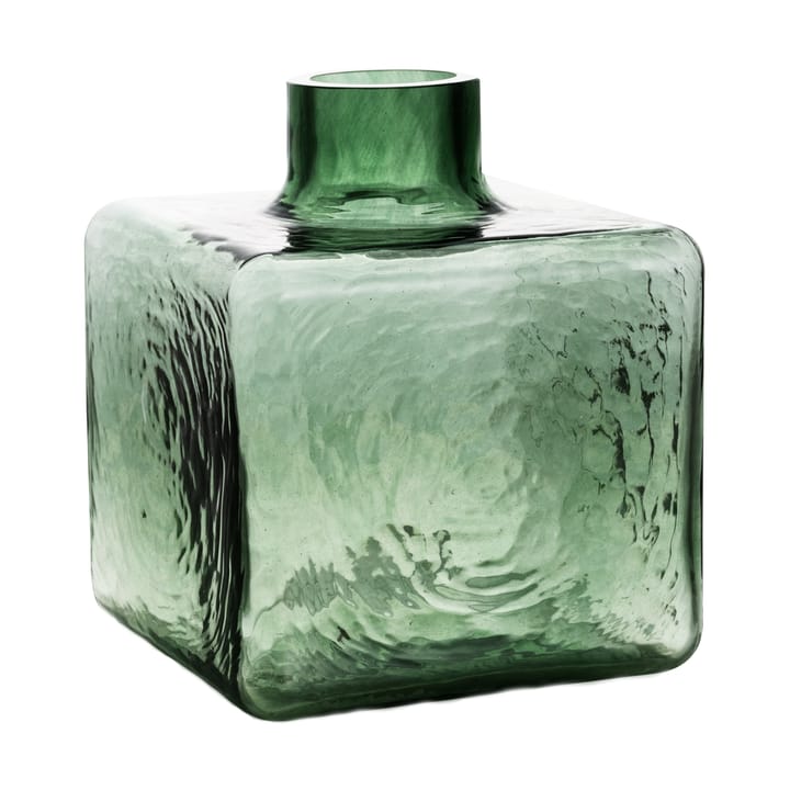 Cube vase - Green, 23x20x20 cm - Fogia