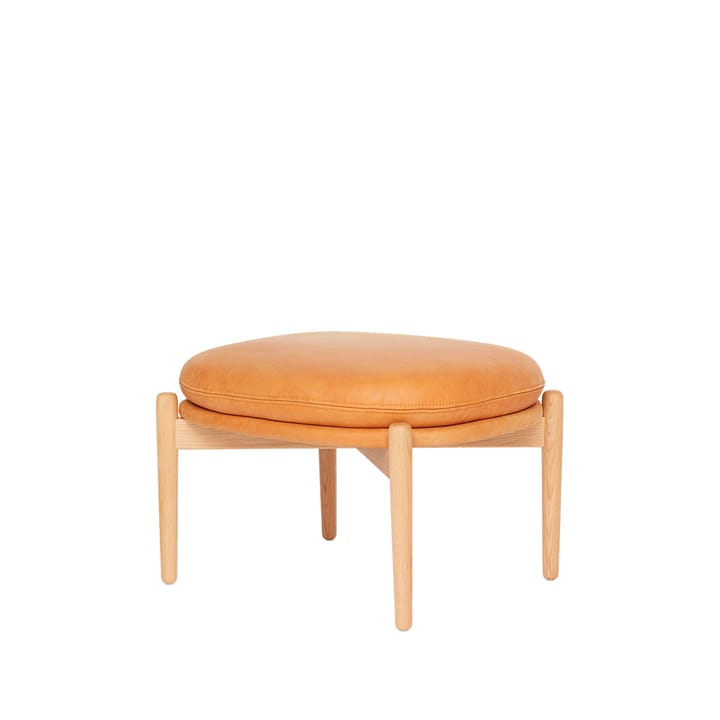 Embrace ottoman ekben - lær vintage cognac, lakkert - Fogia