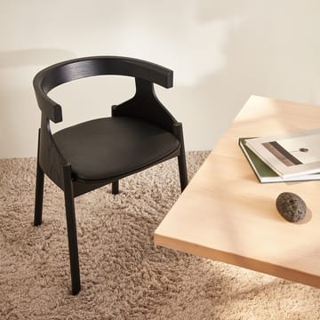 Howdoyoudo armlenestol - lær elmotique 99001 ask svartbeis-lær svart - Fogia