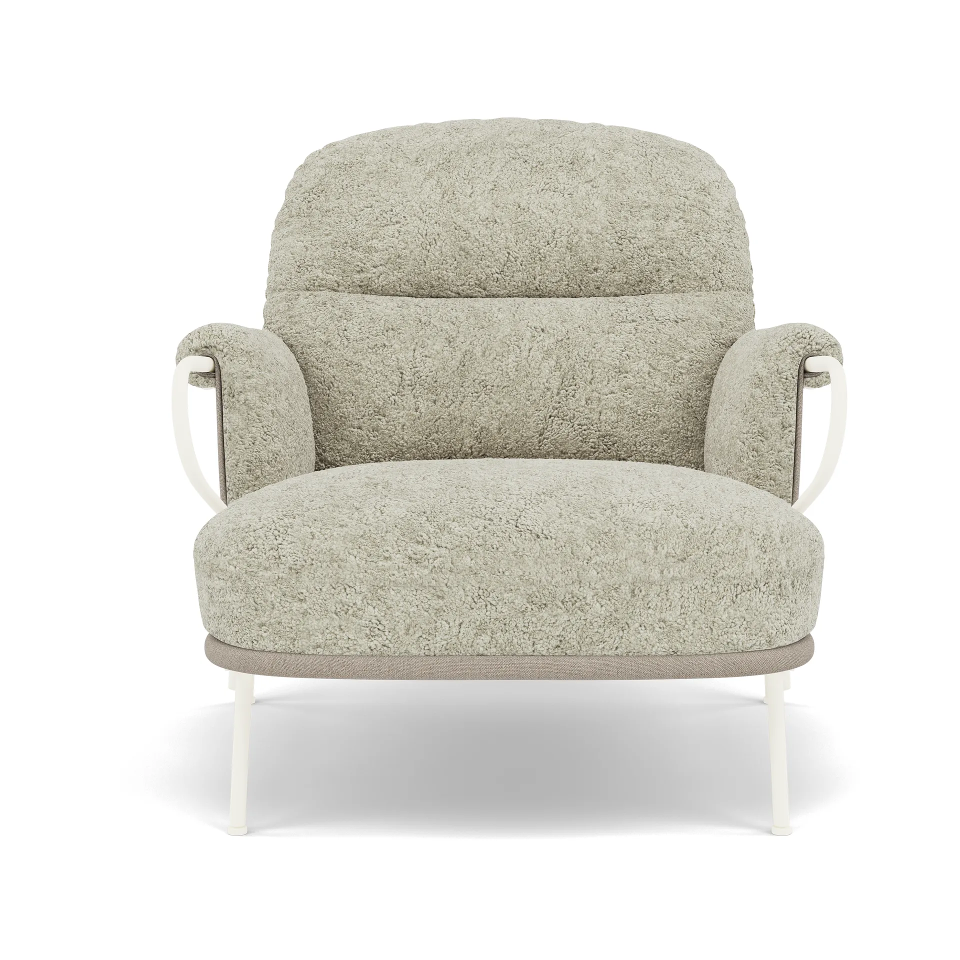 Lyra loungestol, Saueskinn Mohawi-RAL1013 Fogia