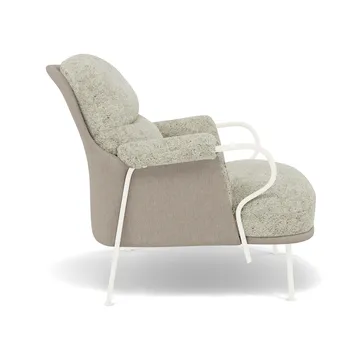 Lyra loungestol - Saueskinn Mohawi-RAL1013 - Fogia