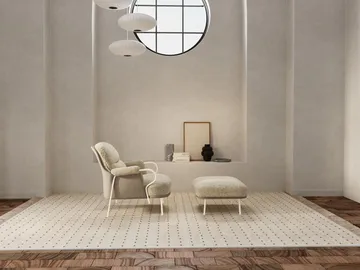 Lyra loungestol - Saueskinn Mohawi-RAL1013 - Fogia