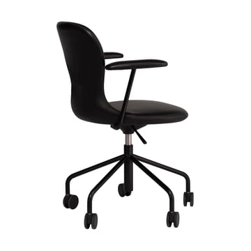 Myko armlenestol med hjul - Elmosoft 99999-RAL 9005 - Fogia