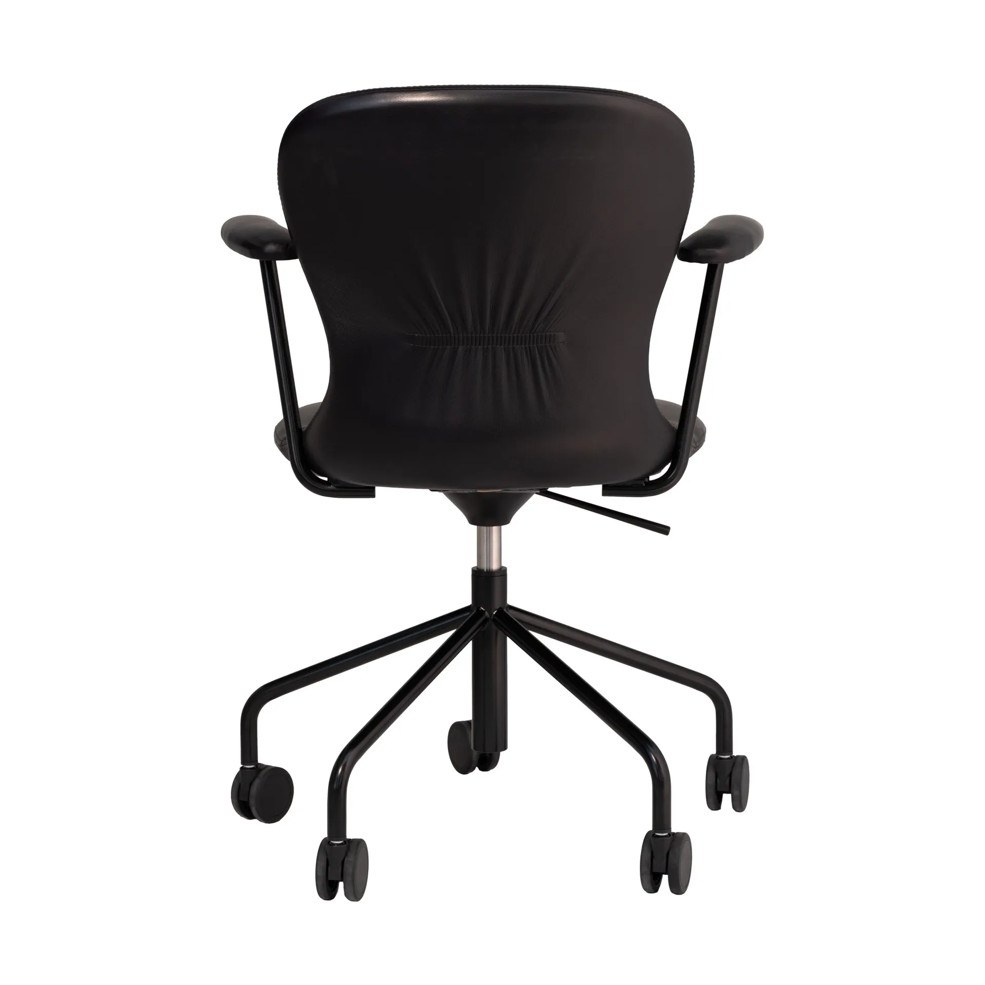 Myko armlenestol med hjul, Elmosoft 99999-RAL 9005 Fogia