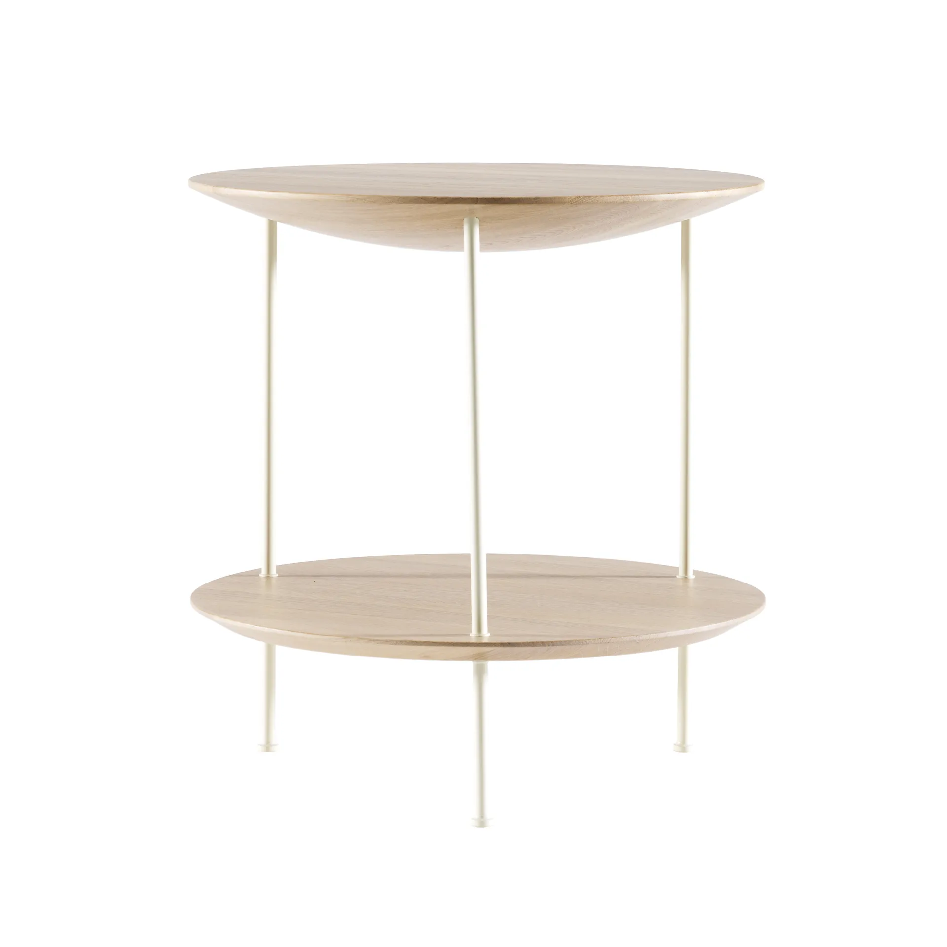 Pastille bord, eiklakk, perlehvit stativ Fogia