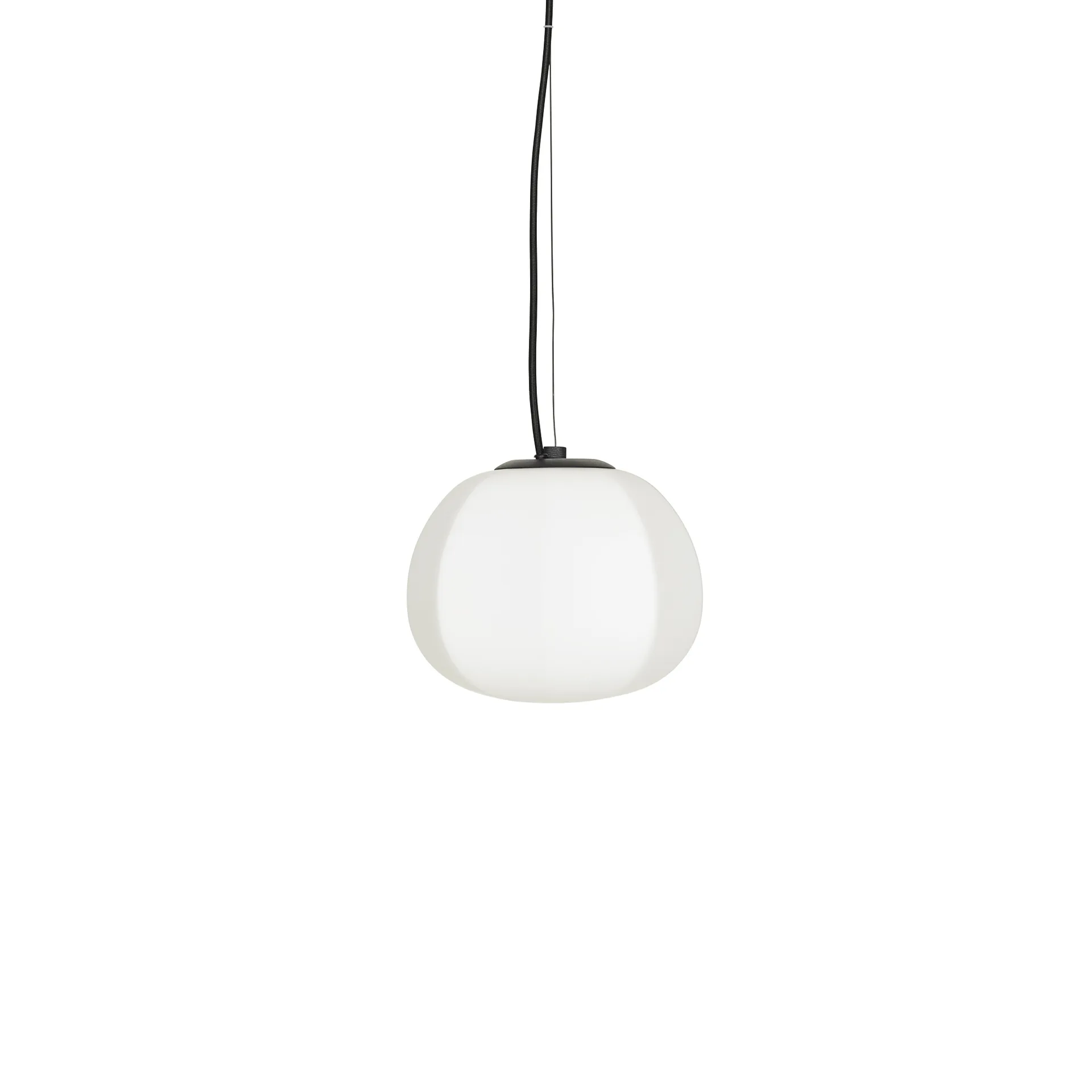 Persimon pendel, hvit opalglass, liten Fogia