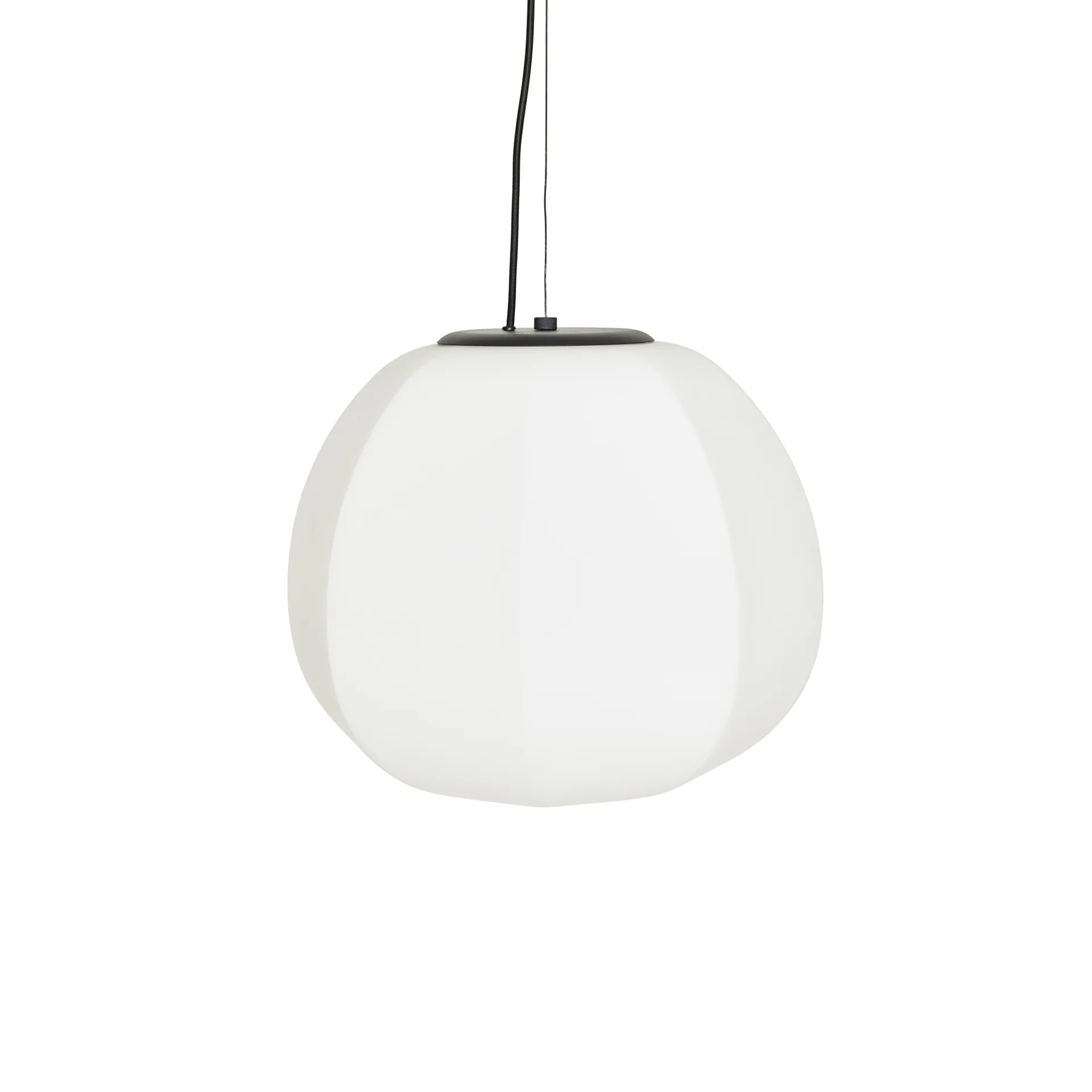 Persimon pendel, hvit opalglass, stor Fogia