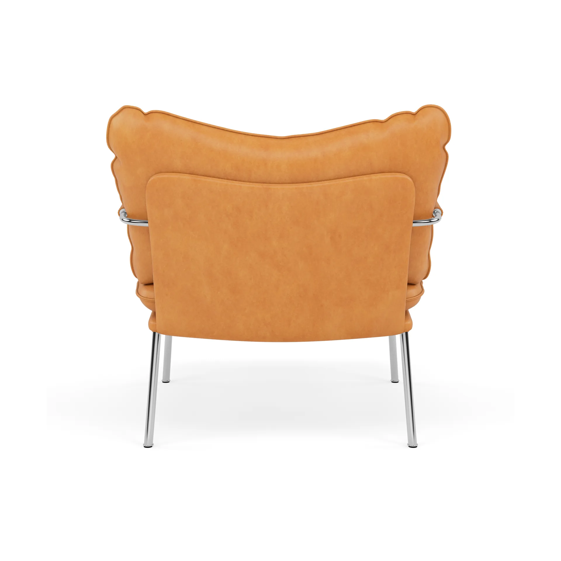 Pico lenestol, Vintage cognac-polert rustfritt stål Fogia