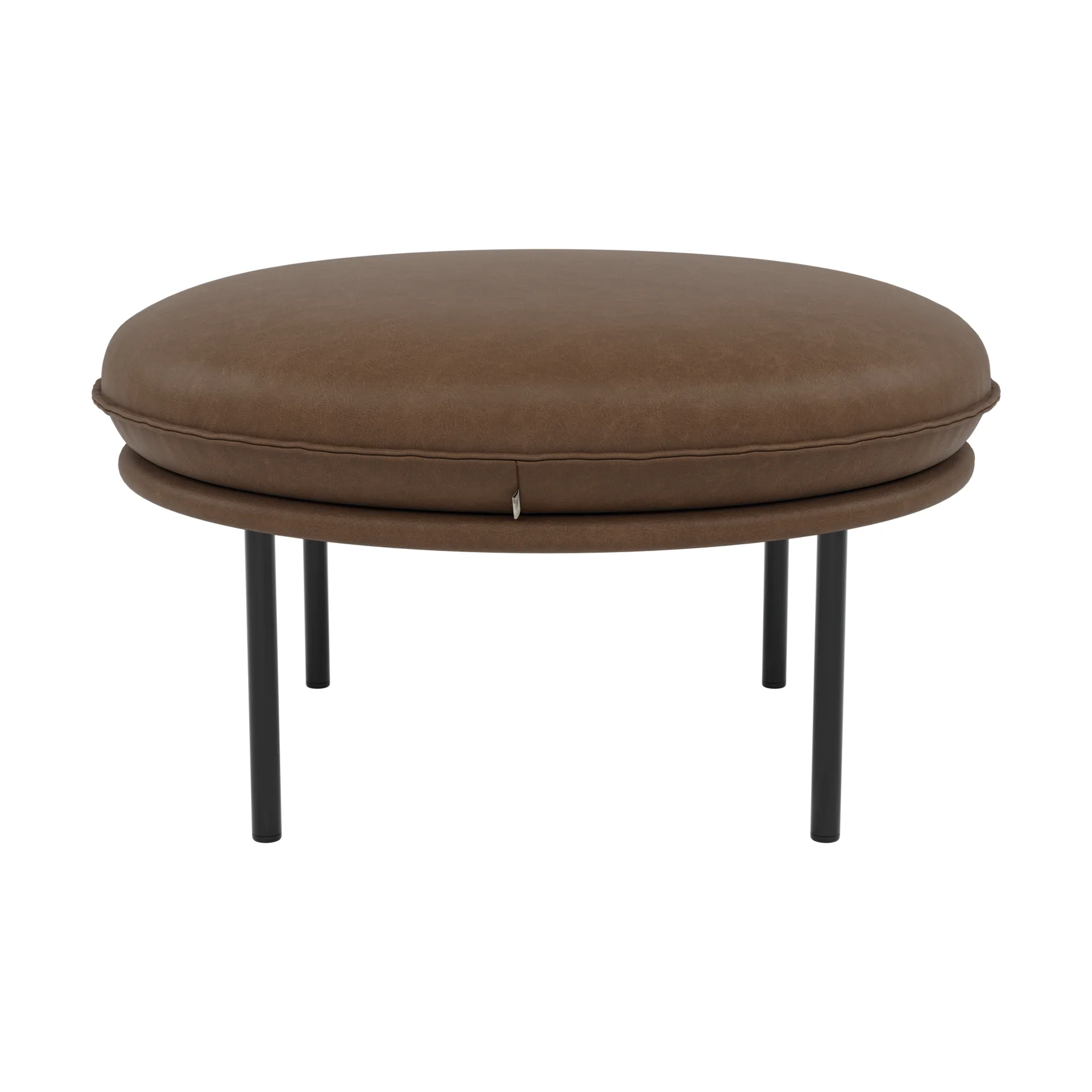 Tiki fotskammel, Vintage Tabacco-svarte stålben Fogia