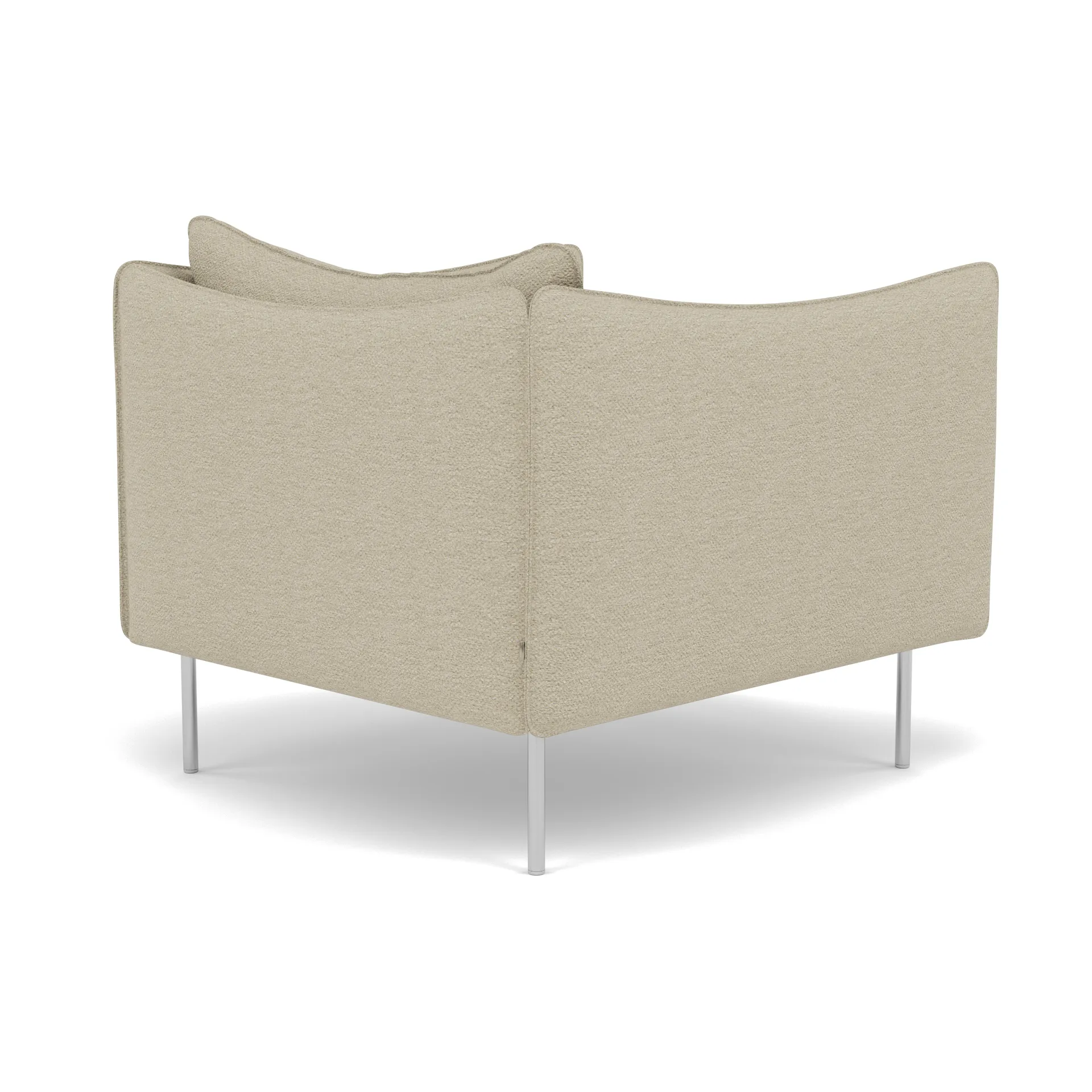 Tiki lenestol, Barnum 2-polert rustfritt stål Fogia