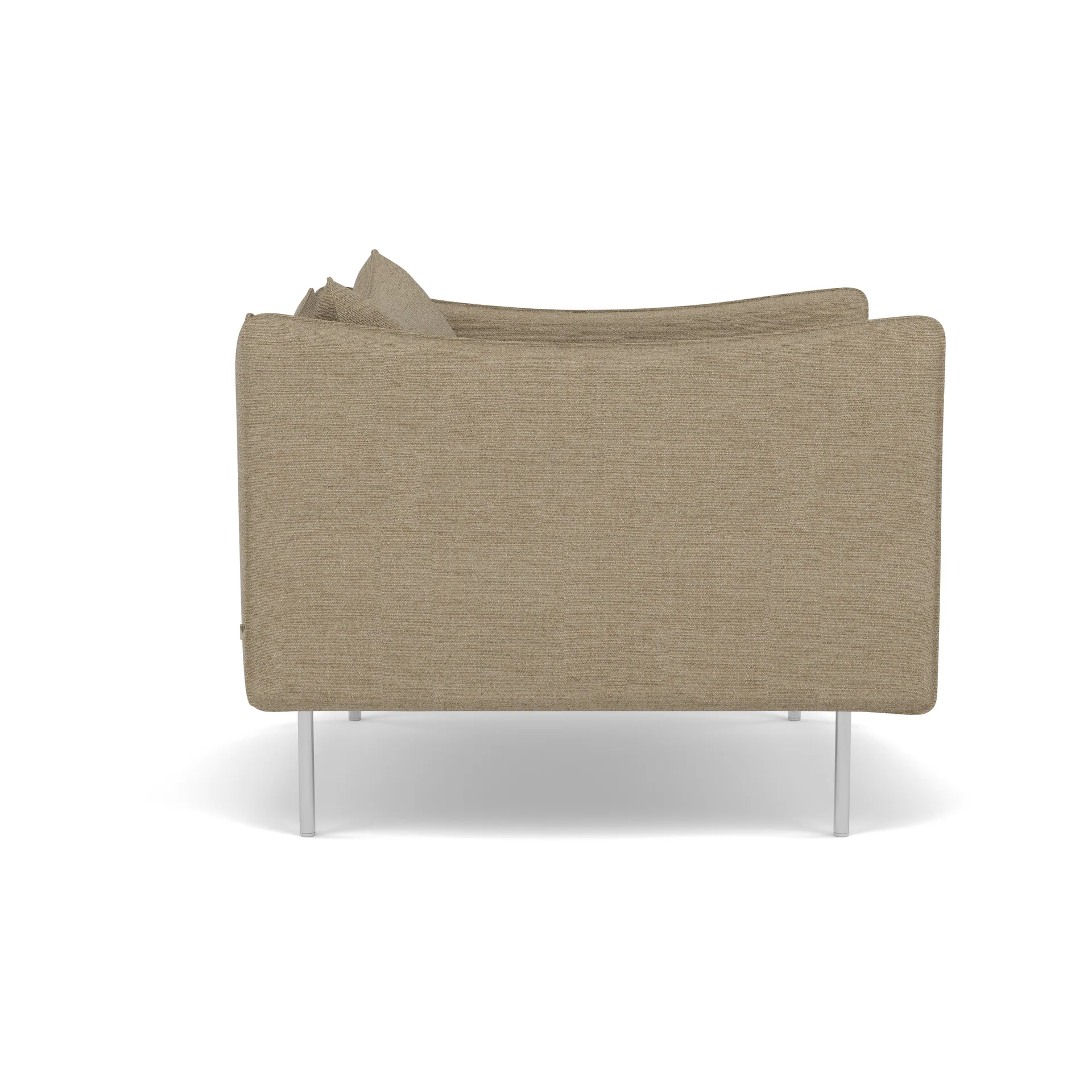 Tiki lenestol, Ecriture 0240-polished stainless steel Fogia