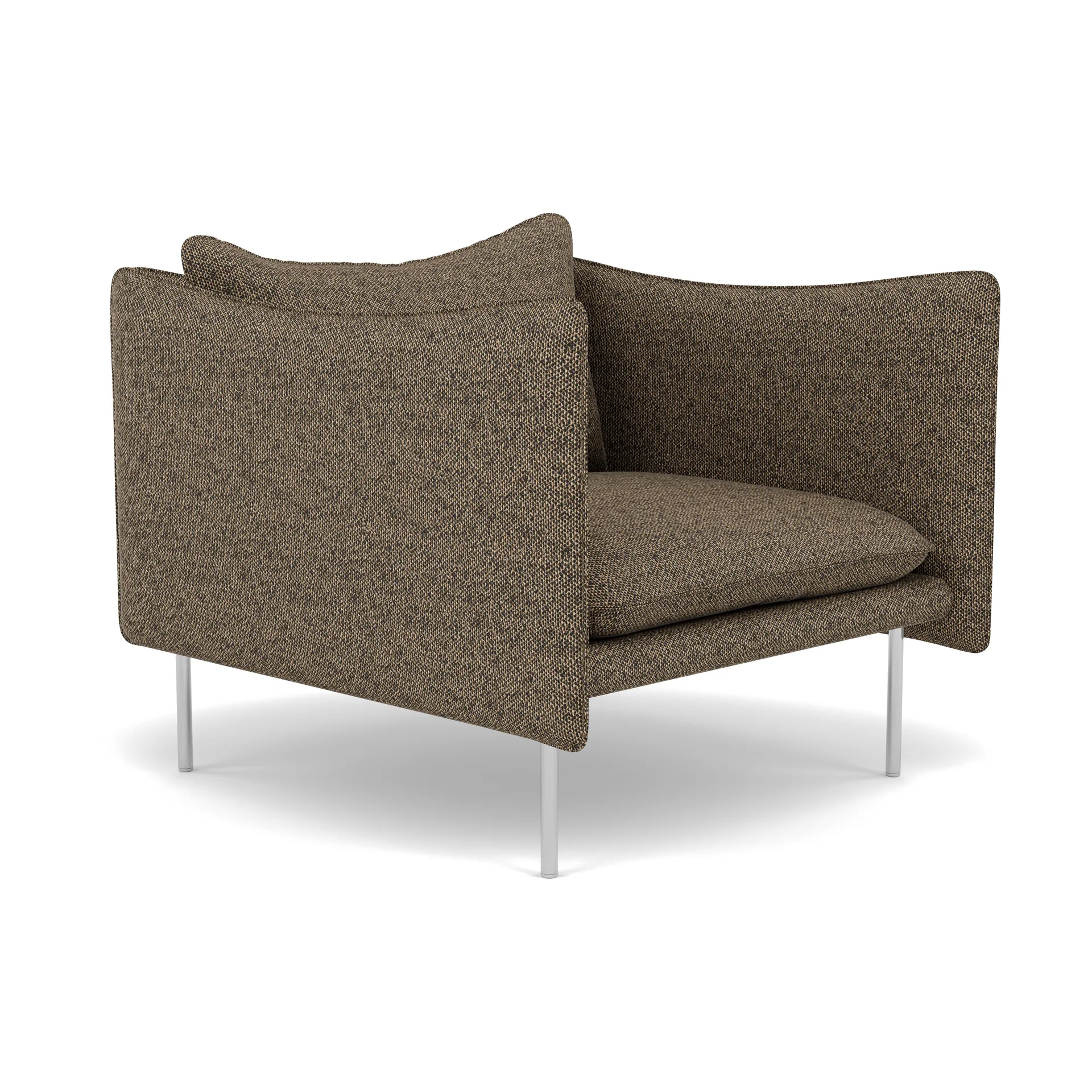 Tiki lenestol, Safire 0001-polert rustfritt stål Fogia